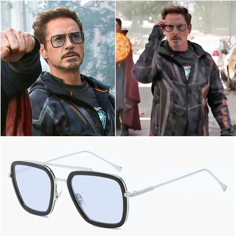 Lunettes Avengers Iron Man - Style Edith Monture Noire Or