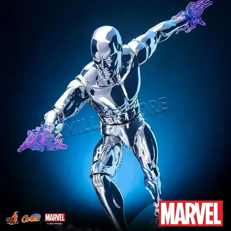 Figurine Hot Toys Silver Surfer - 1/6 Marvel Fantastic Four avec Planche