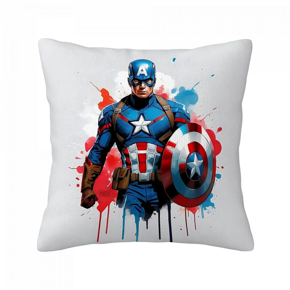 Housse de Coussin Captain America - Éclaboussures Peinture