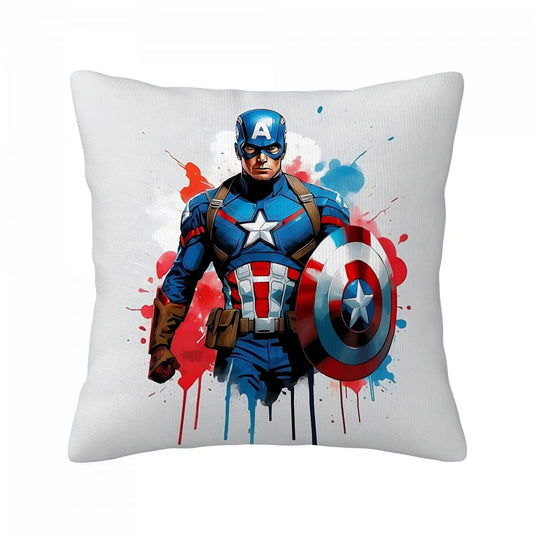 Housse de Coussin Captain America - Éclaboussures Peinture