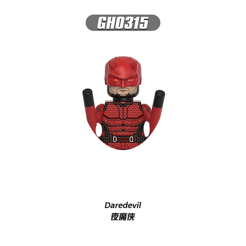 Figurine Building Blocks Daredevil - Costume Rouge Batons