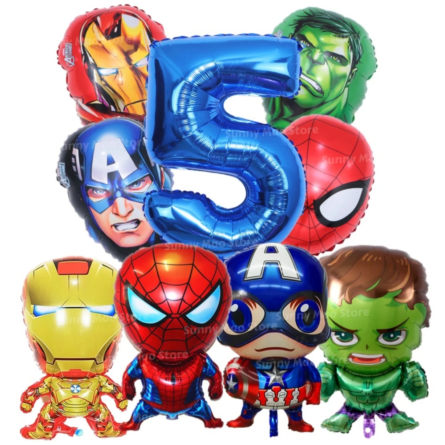 Kit Décoration Anniversaire Avengers - Ballons Chiffres Iron Man Spider-Man