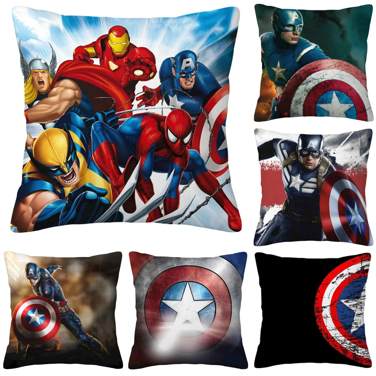 Housse de Coussin Captain America - Mjolnir Yeux Lumineux