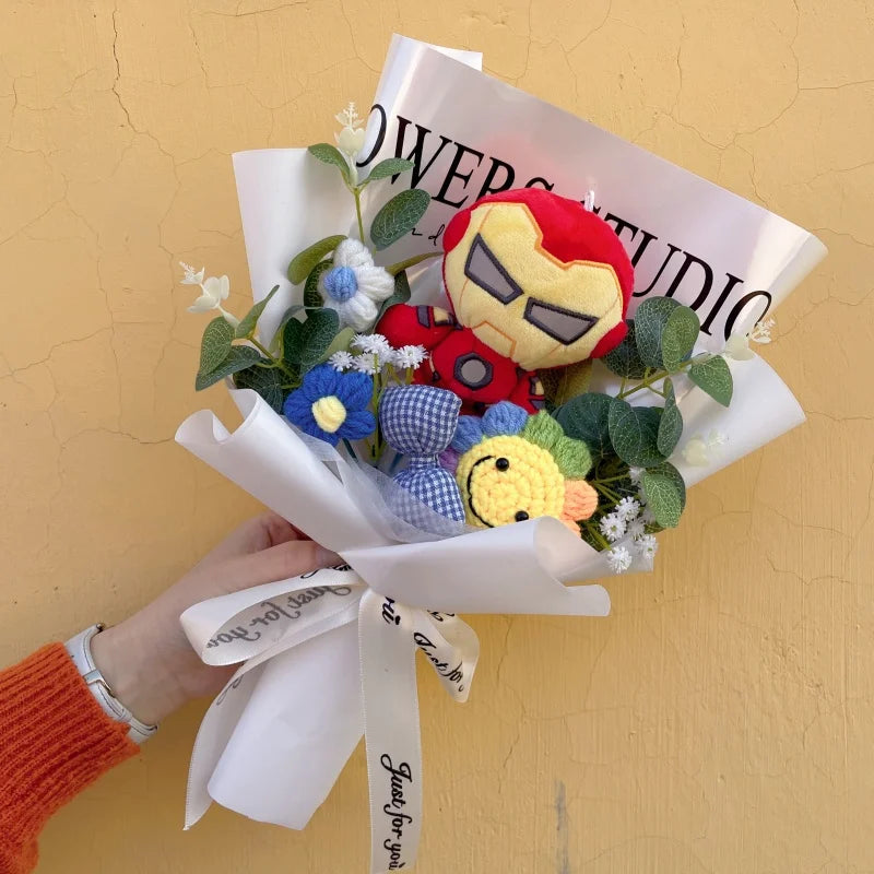 Bouquet Avengers Spider-Man - Peluche Cadeau Fait Main