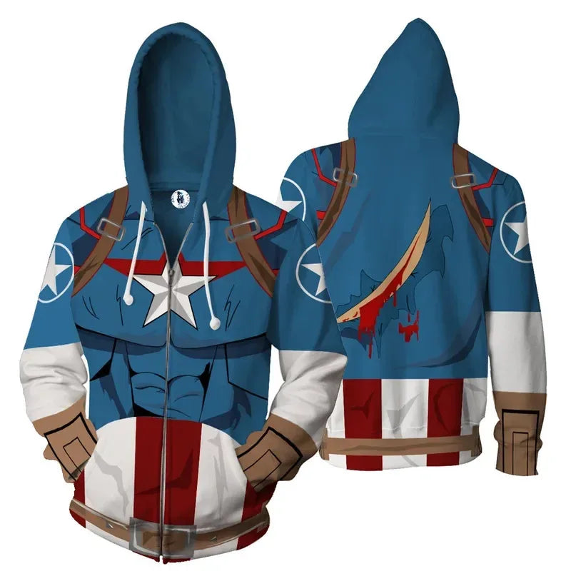 Sweat à Capuche Avengers Captain America - Hoodie 3D Cosplay