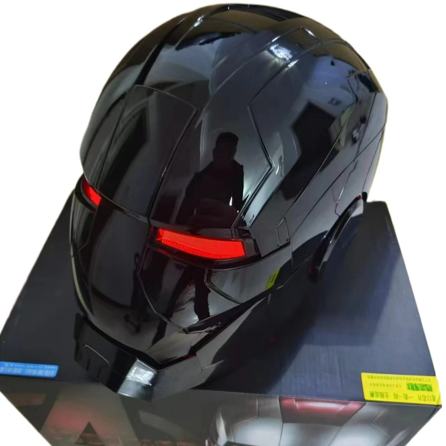 Casque Iron Man MK5 Noir - Yeux LED Contrôle Vocal Cosplay