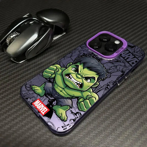 Coque Xiaomi Avengers Hulk - Chibi Poing Levé Bordure Violette