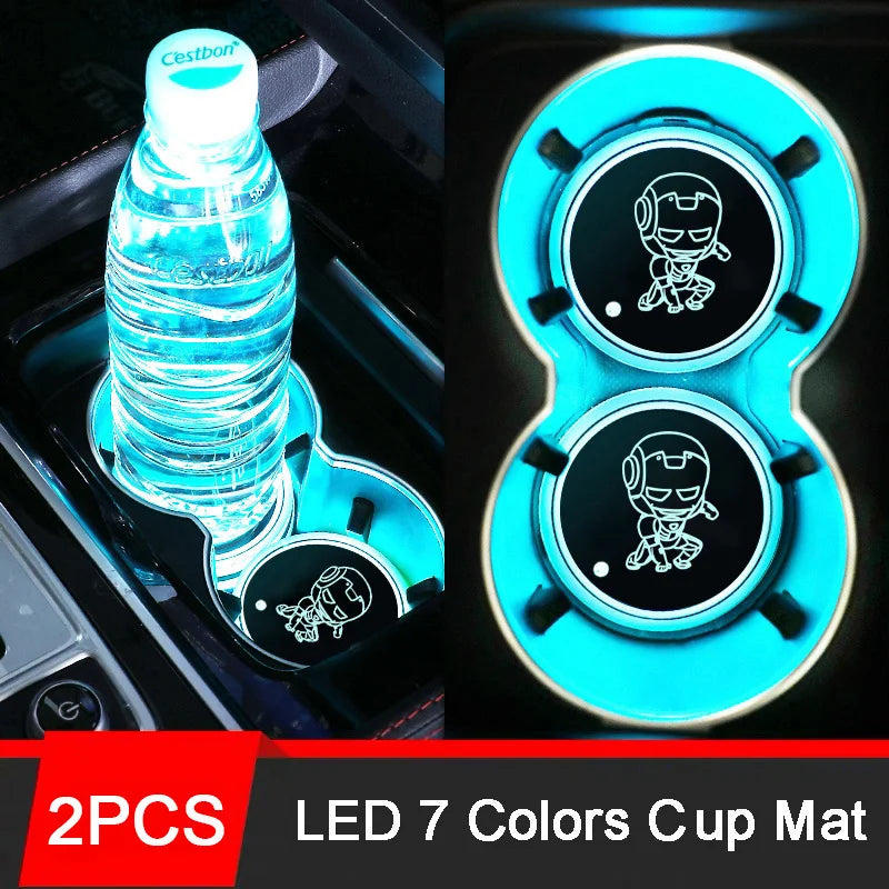 Sous-Verre LED Iron Man - Lot de 2 Multicolore Universel