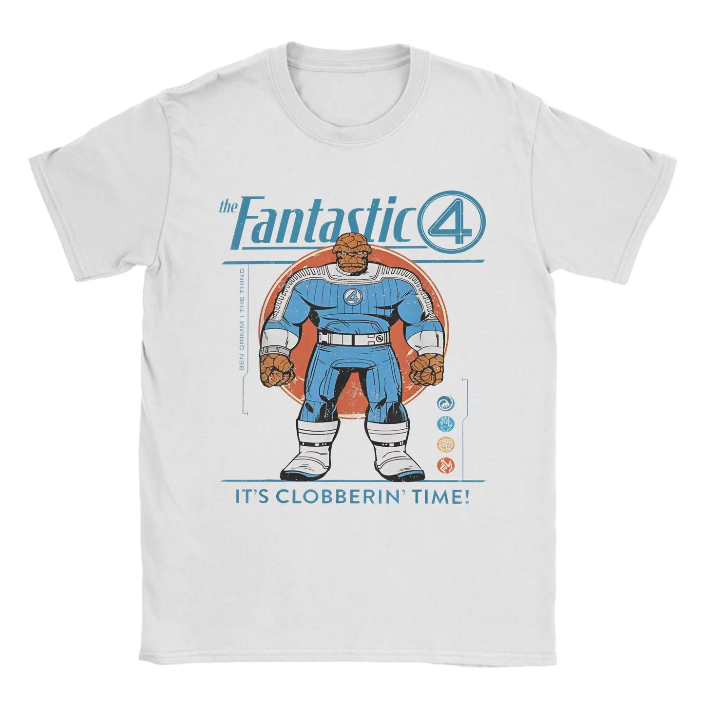 T-Shirt The Fantastic 4 First Steps - Poster Rétro Bleu Unisexe