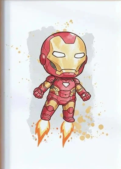 Poster Aquarelle Iron Man - Réacteurs en Vol