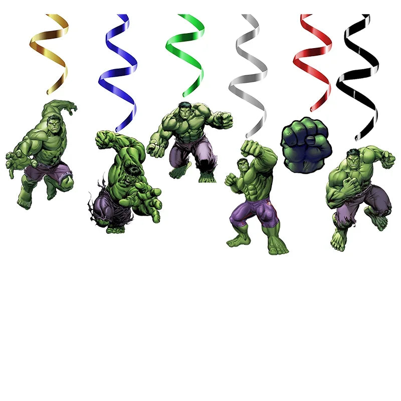 Kit Anniversaire Hulk - Assiettes Gobelets Couverts Décorations