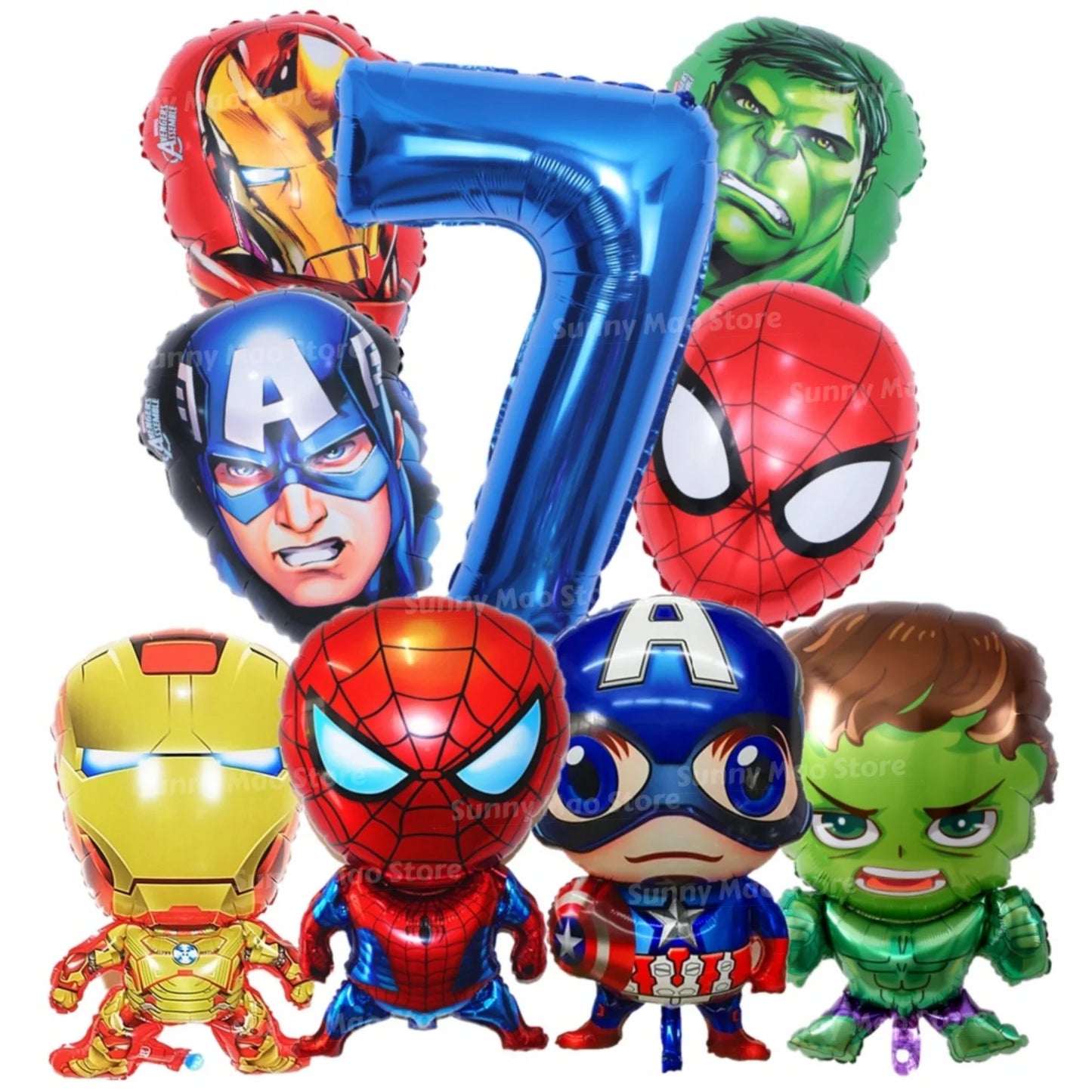 Kit Décoration Anniversaire Avengers - Ballons Chiffres Iron Man Spider-Man