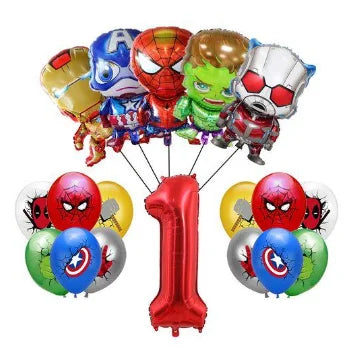 Décoration Anniversaire Avengers - Ballon Chiffre 1