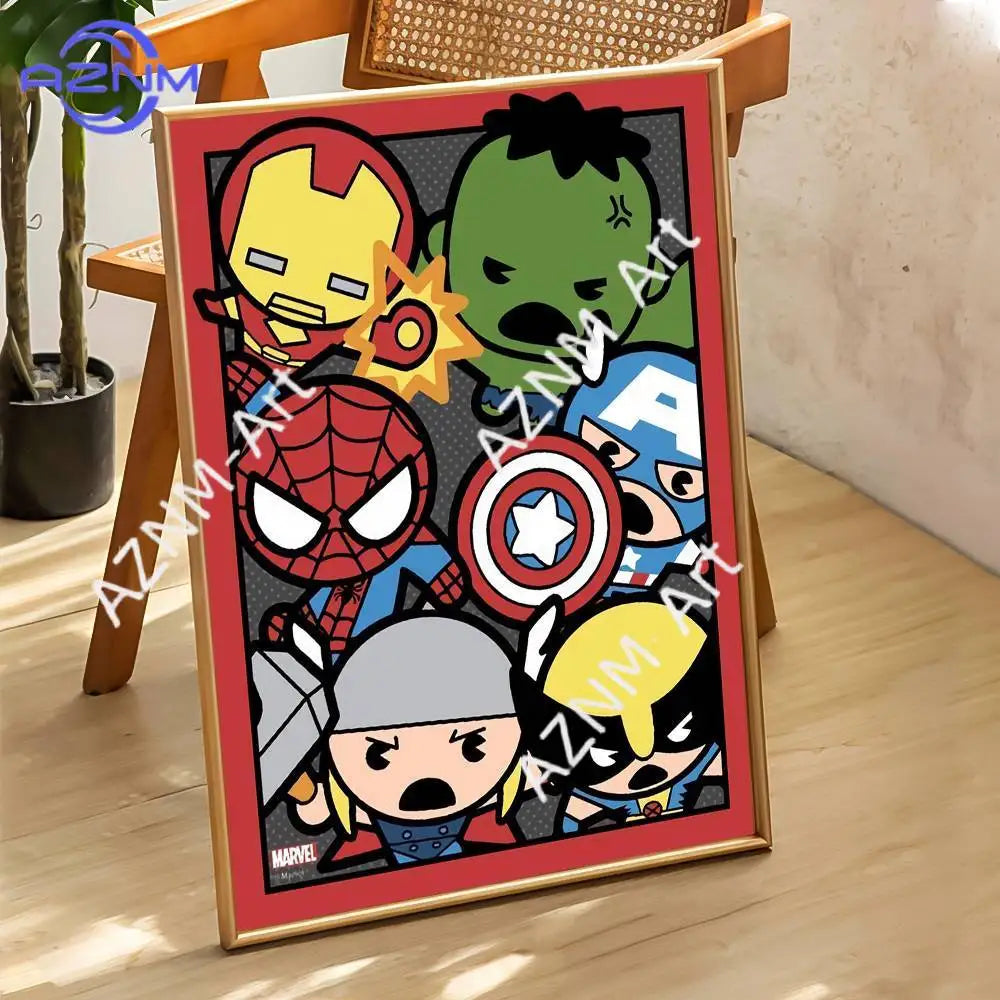 Poster Hulk Bébé - Dessin Animé Fond Vert