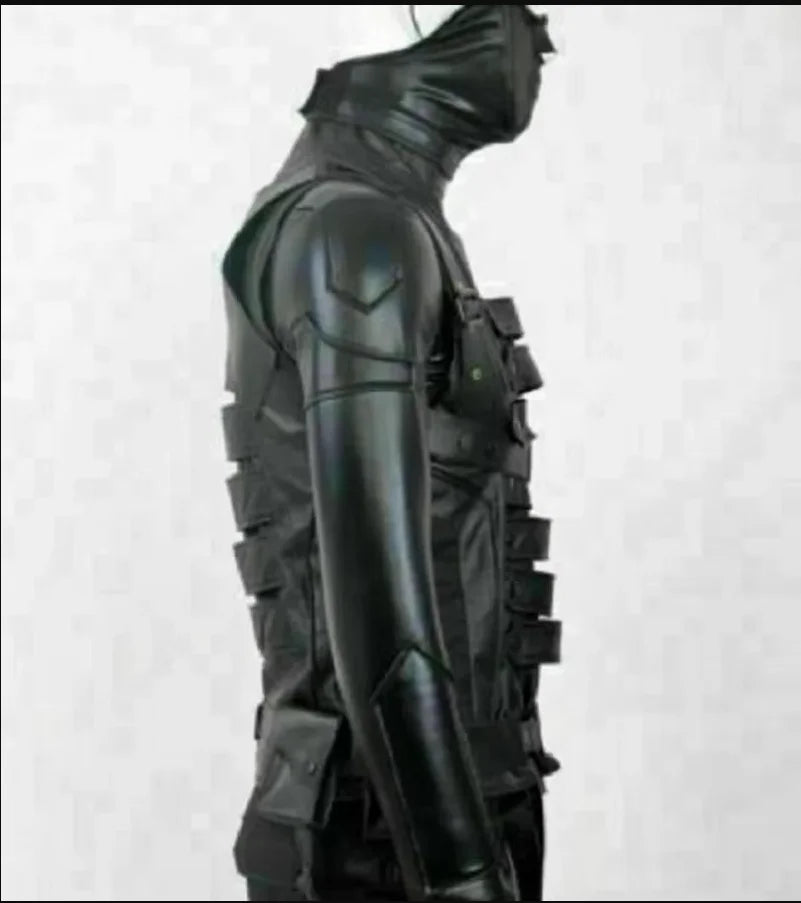 Déguisement Winter Soldier - Combinaison Noire avec Bras Métallique et Étoile Rouge
