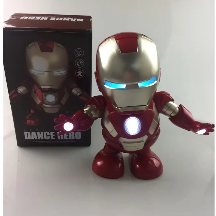 Robot Dansant LED Avengers Iron Man - Casque Argenté Dance Hero