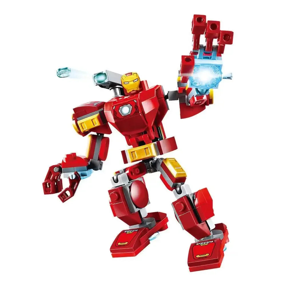 Set Building Blocks Mecha Avengers - Captain America Hulk Wolverine Thanos