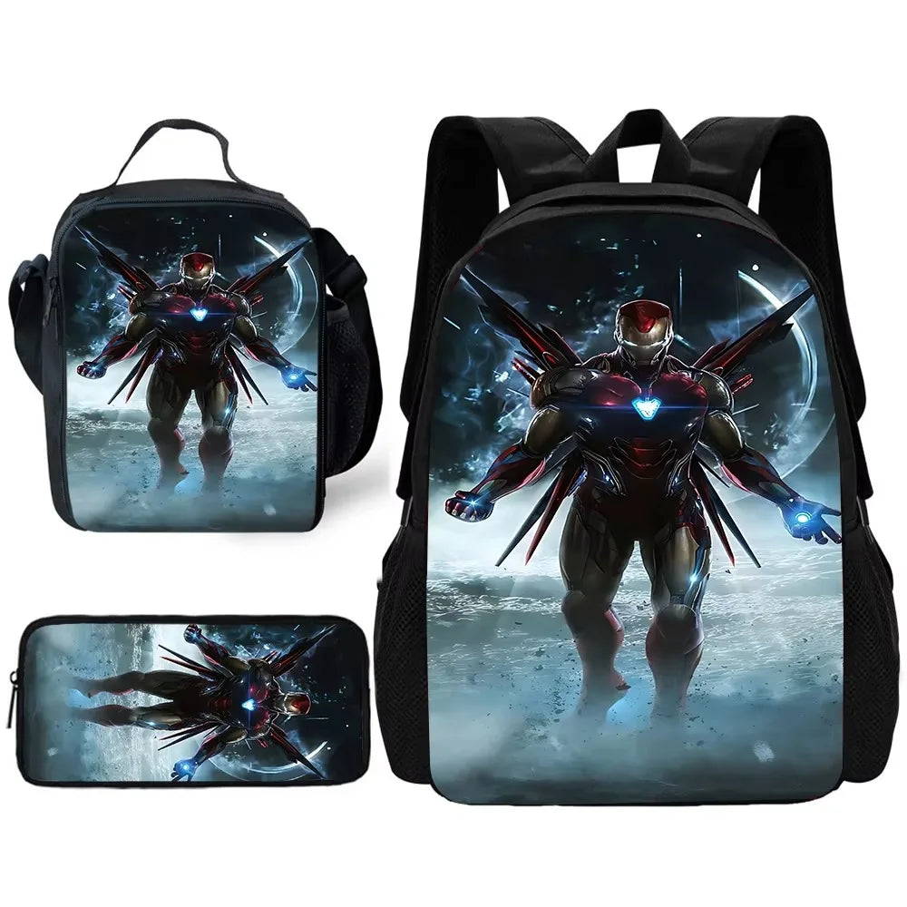 Set Cartable Avengers Iron Man - Ailes Déployées Fond Enneigé