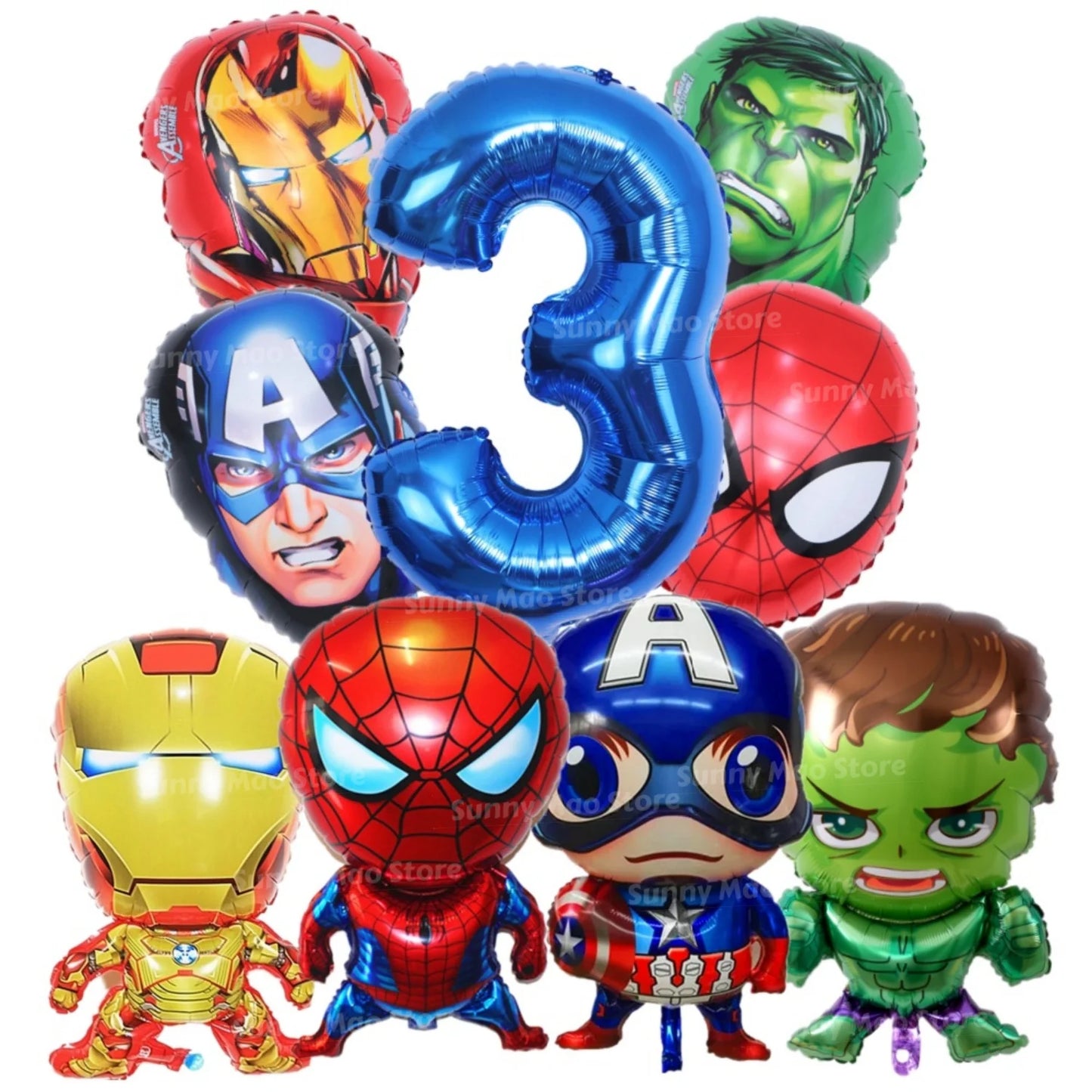 Kit Décoration Anniversaire Avengers - Ballons Chiffres Iron Man Spider-Man