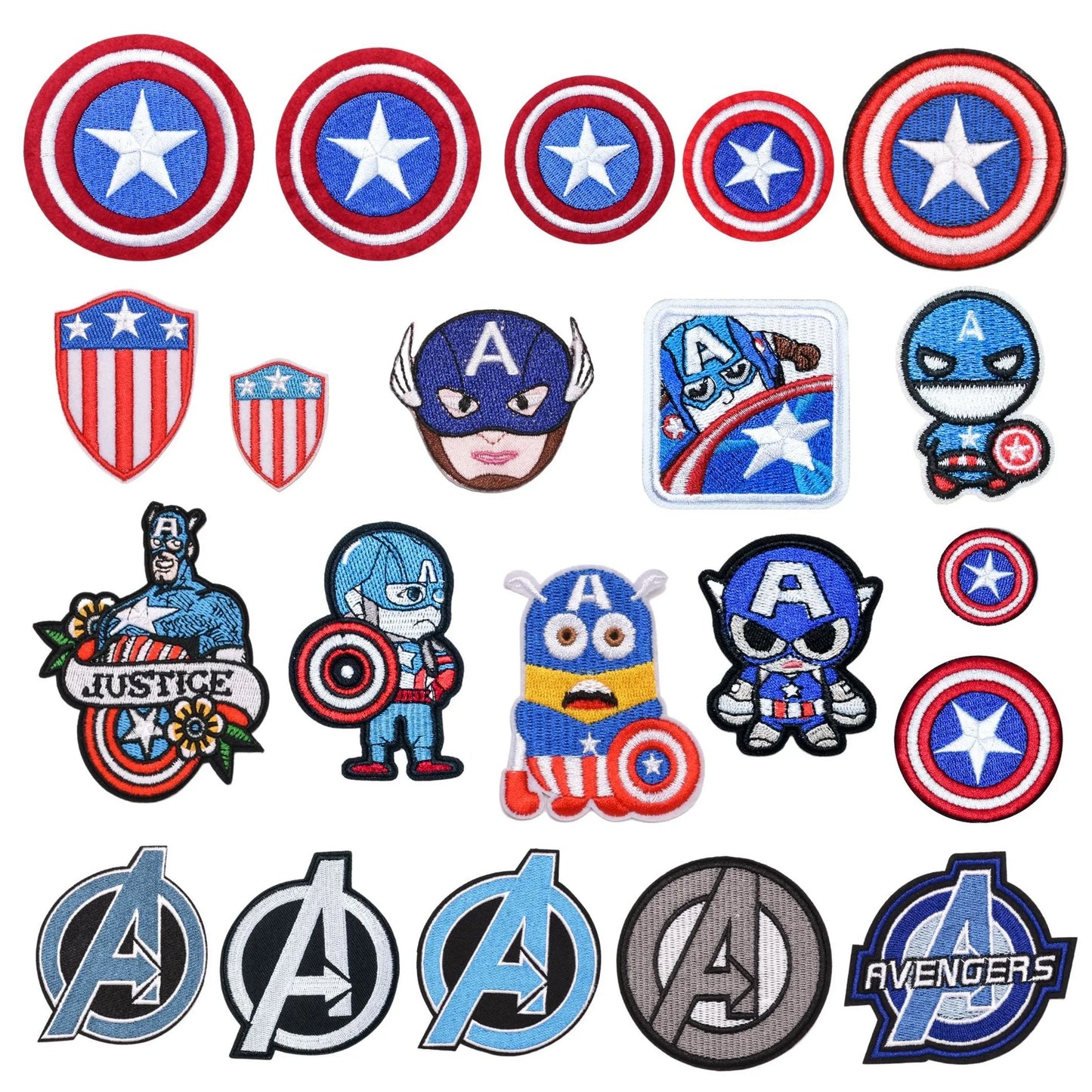 Patch Avengers Rond Gris - Emblème Brodé