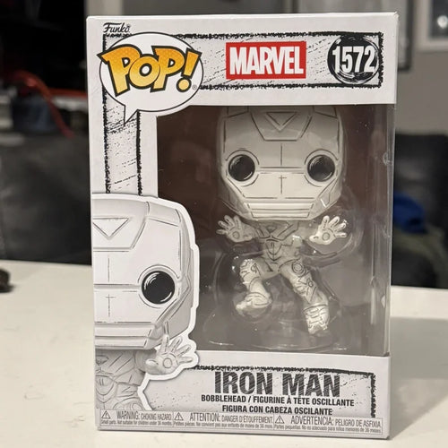 Figurine Funko Pop Avengers Iron Man - Sketch Blanc #1572