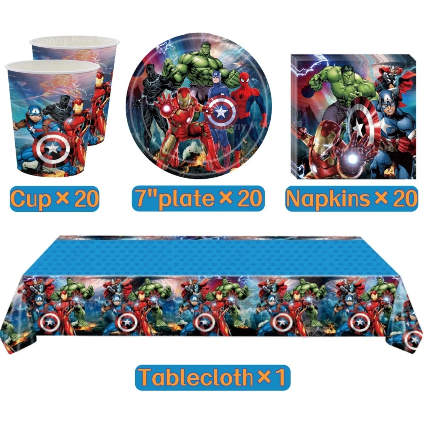 Kit Décoration Anniversaire Avengers - Ballons Chiffres Iron Man Spider-Man