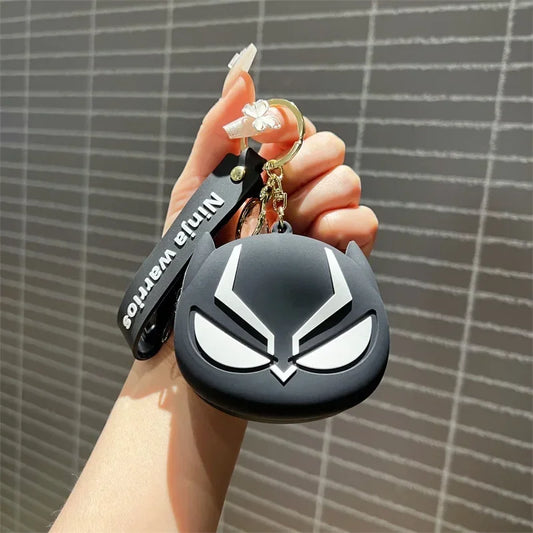 Porte-Monnaie Silicone Avengers Black Panther - Masque Noir Argenté
