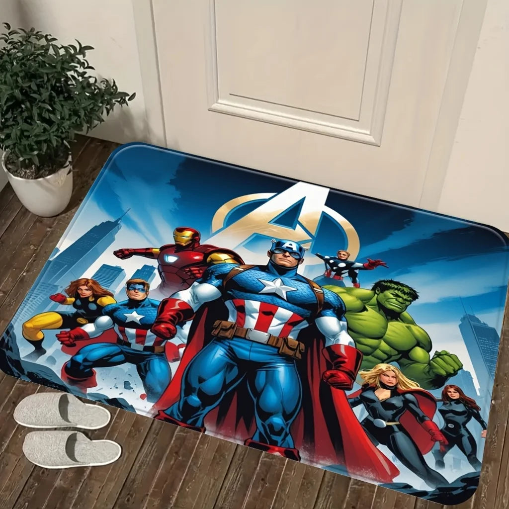 Tapis Avengers Groupe Héros - Logo A Doré Ville