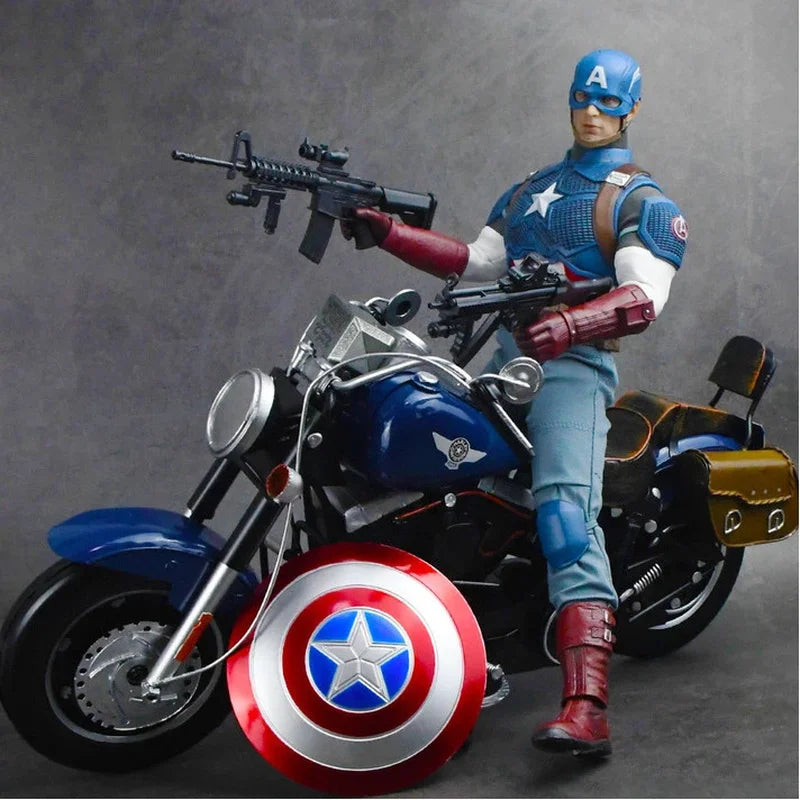 Figurine Avengers Captain America - Articulée Tenue Tissu Marteau