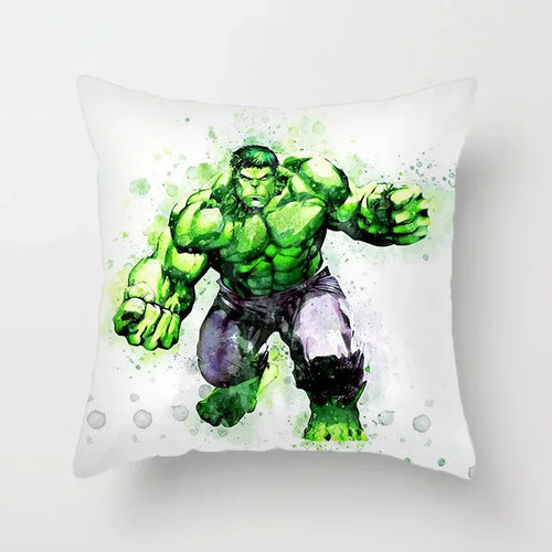 Housse de Coussin Hulk - Aquarelle Pose de Rage