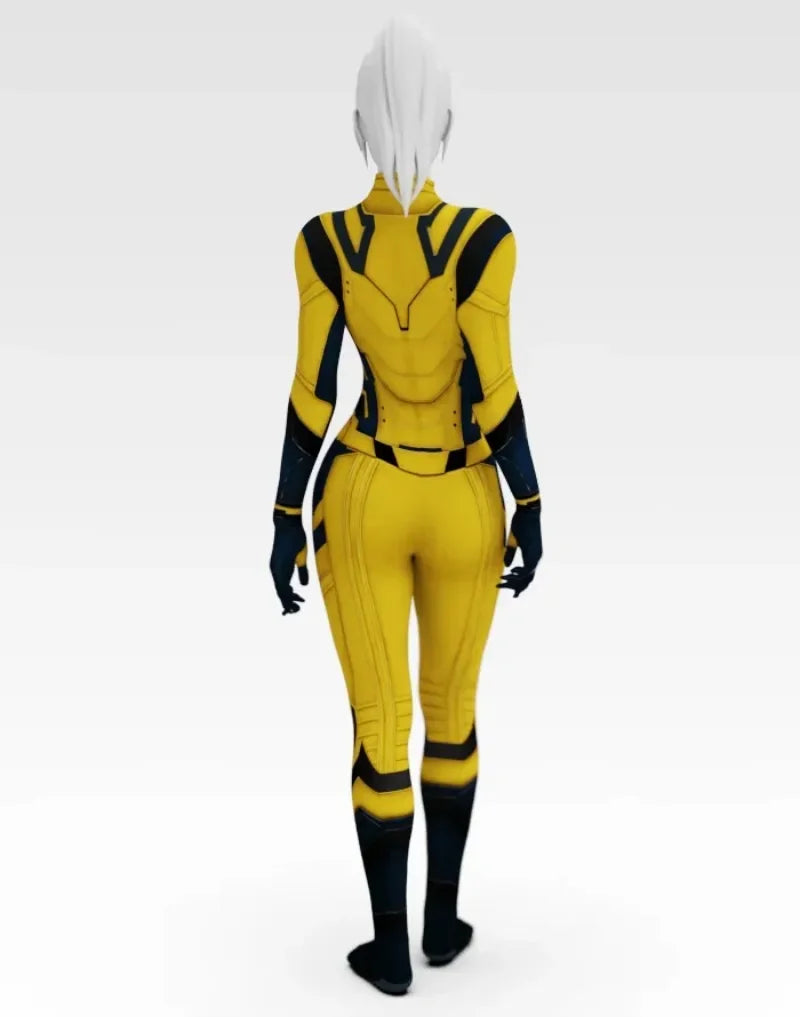 Déguisement Wolverine - Combinaison Jaune et Bleu Marine