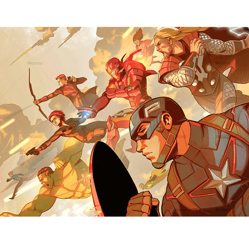 Poster Avengers Comic - Style Illustré
