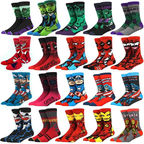 Chaussettes Avengers Femme - Lot de 5 Paires Super-héros Assorties