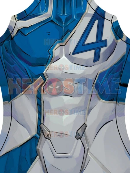 Déguisement Fantastic Four Mister Fantastic pour Femme - Combinaison Bleue et Grise Effet Armure