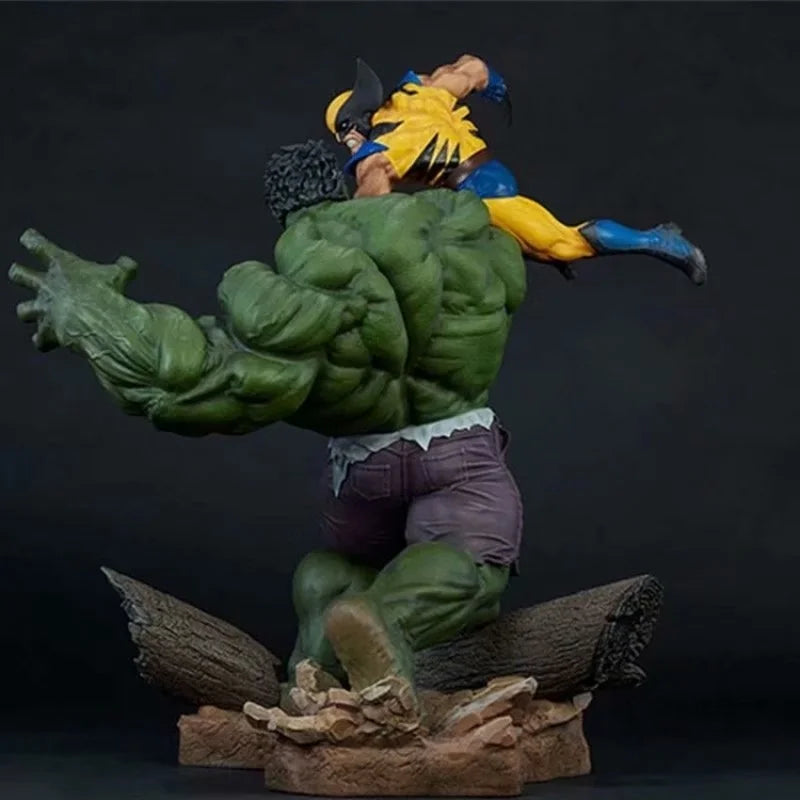 Statue Hulk contre Wolverine PVC - Scène de Combat Collector