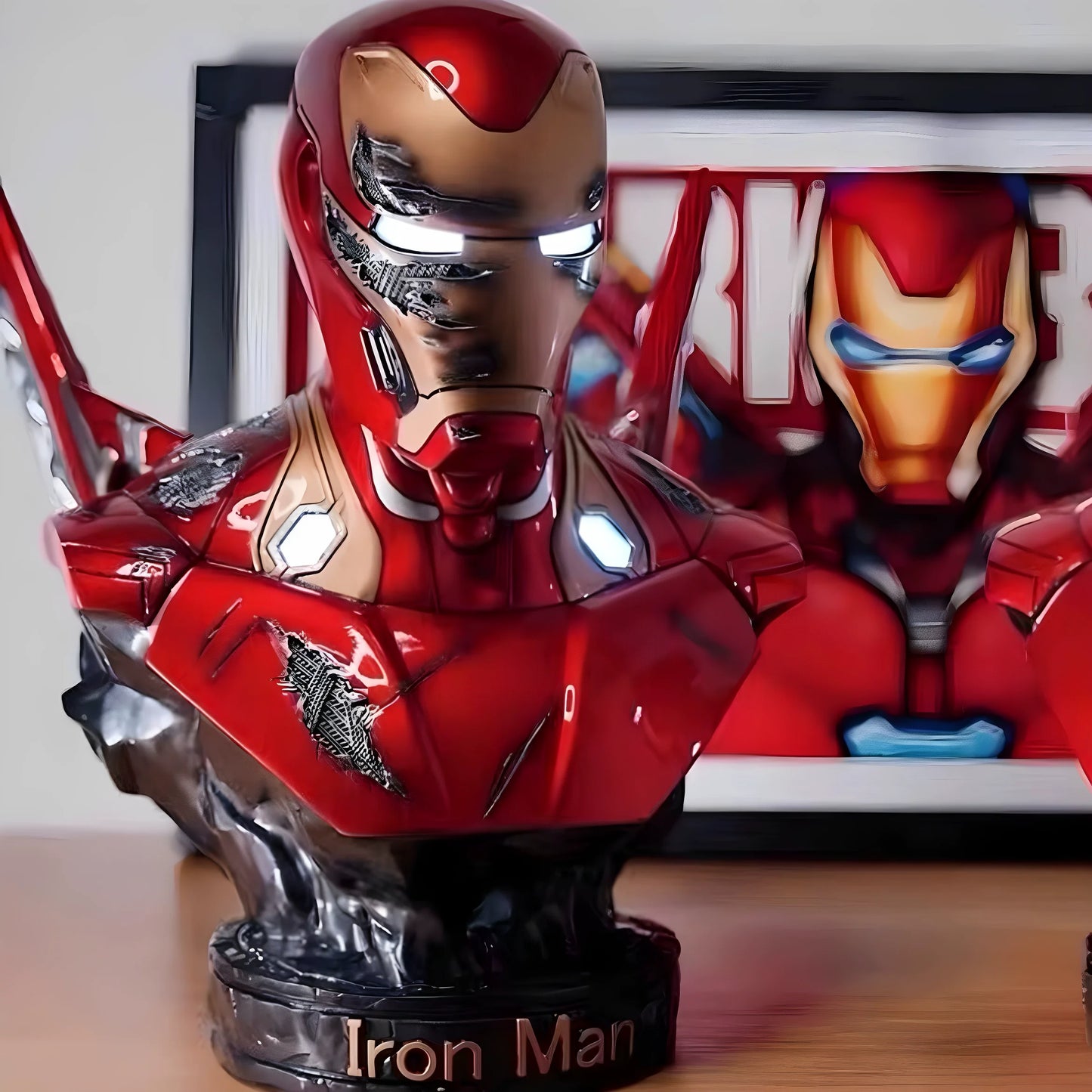 Buste Lumineux Avengers Iron Man - Classique Socle Avengers
