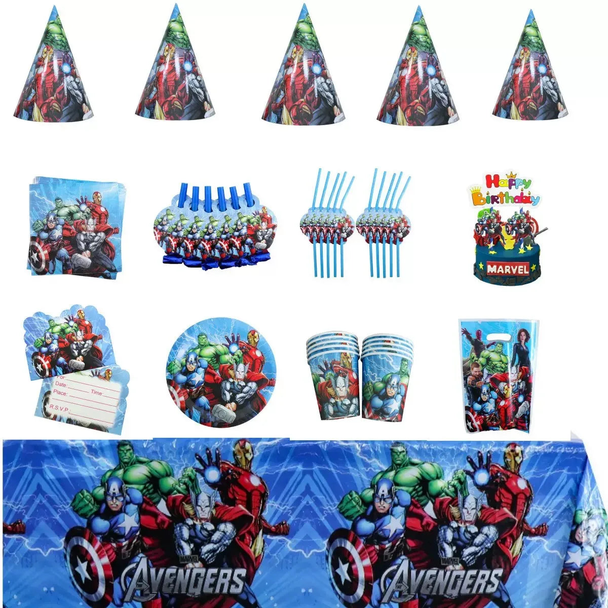 Décoration Anniversaire Avengers - Fourchettes x10