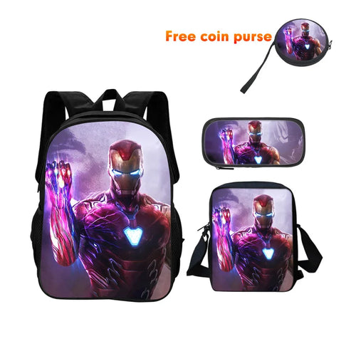 Ensemble Cartable 3 Pièces Avengers Iron Man - Gantelet Nano Endgame