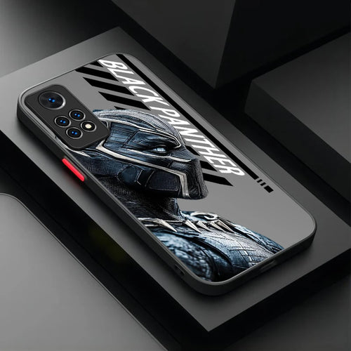 Coque Xiaomi Avengers Black Panther - Profil Texte Gris