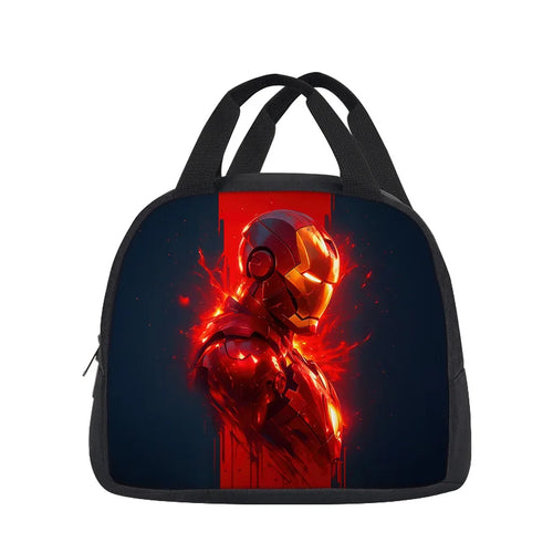 Sac Repas Cabas Avengers Iron Man - Profil Silhouette Rouge Sombre