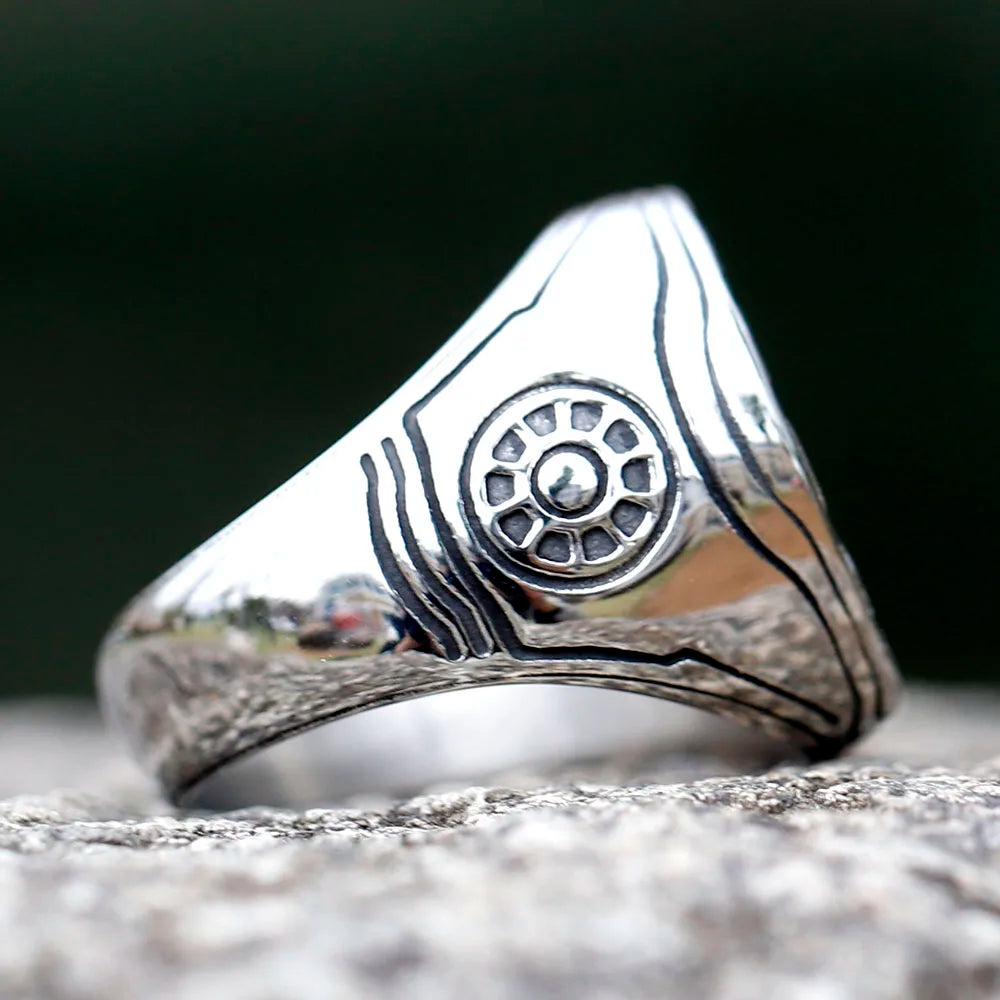 Bague Iron Man Vintage - Acier Inoxydable Style Biker Homme