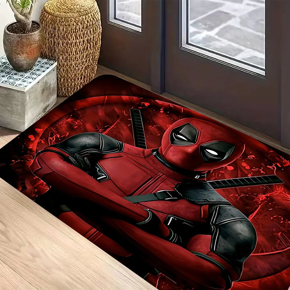 Tapis Marvel Deadpool - Design Bras Croisés Rouge Sang
