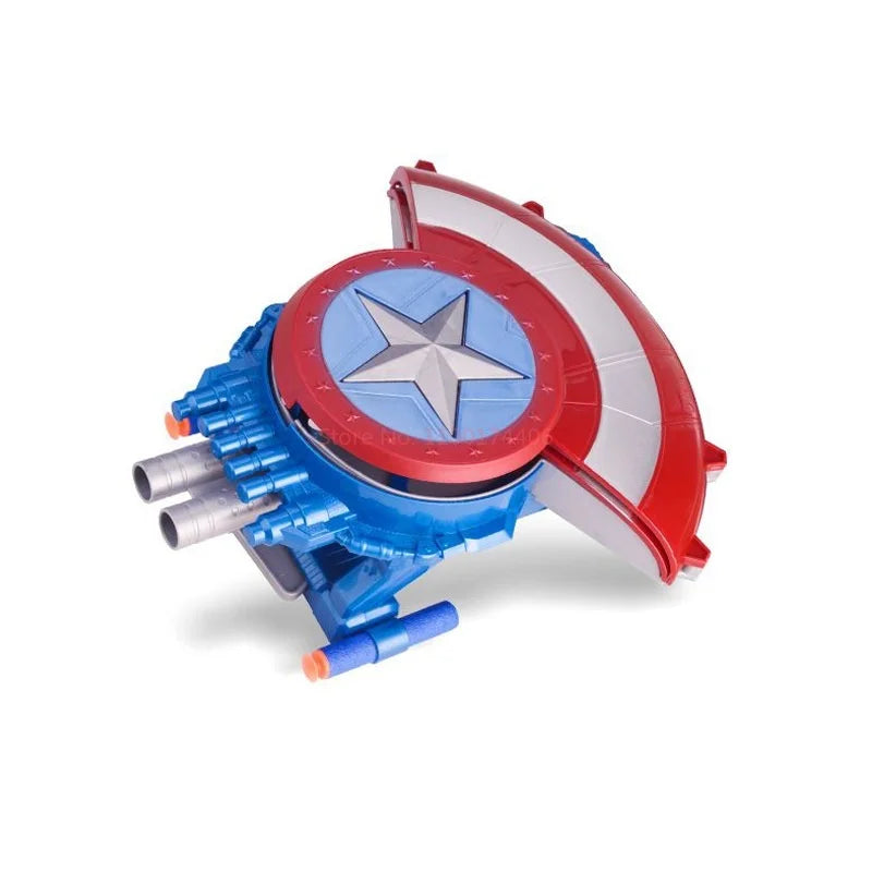 Bouclier Blaster Transformable Captain America - Balles Souples
