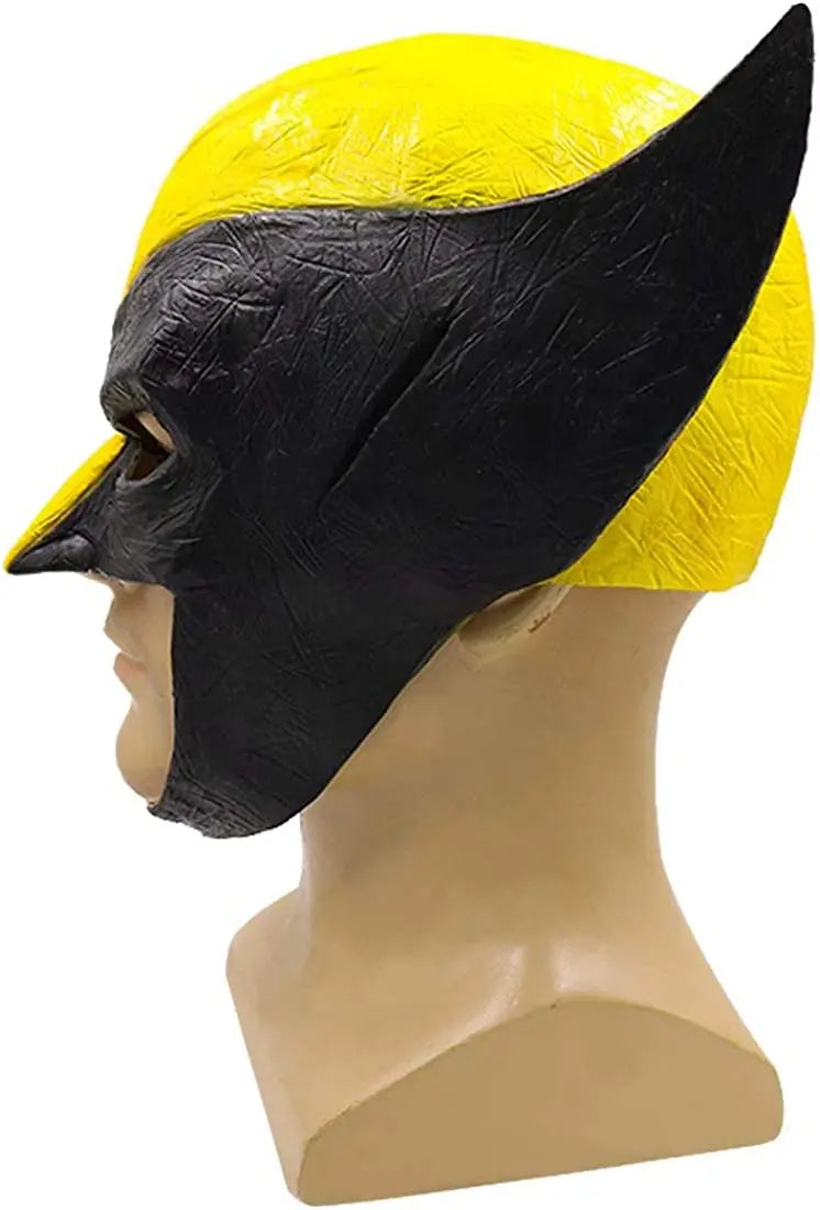 Masque Cosplay Wolverine - Demi-Visage Latex Jaune Noir