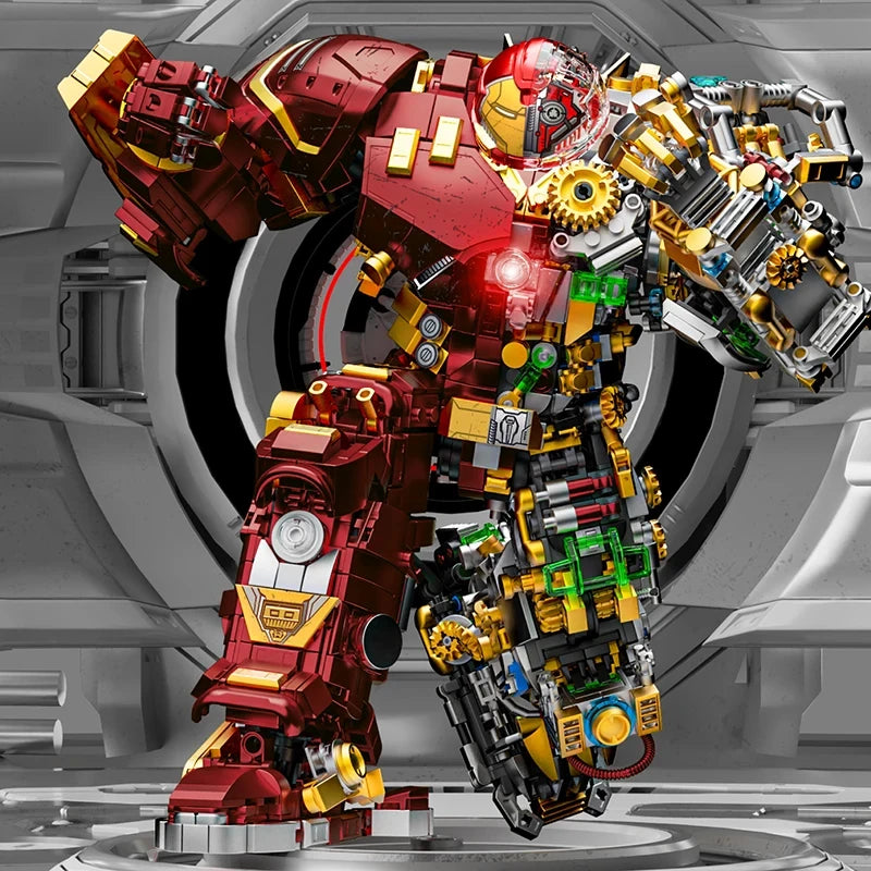 Set Building Blocks Iron Hero Mecha - Édition Extrême Coupe Transparente
