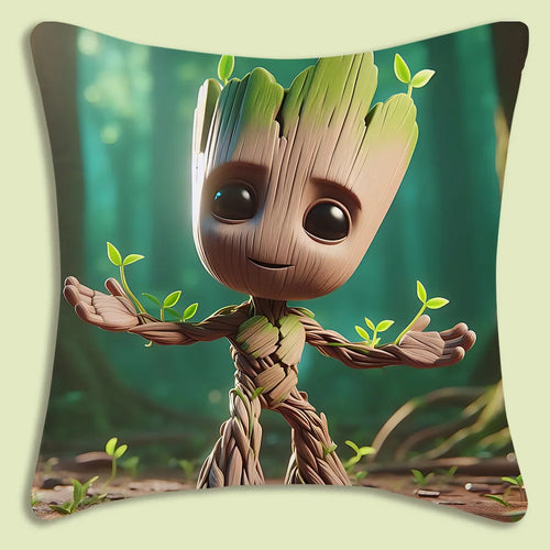 Housse de Coussin Baby Groot - Bras Ouverts Forêt Verte