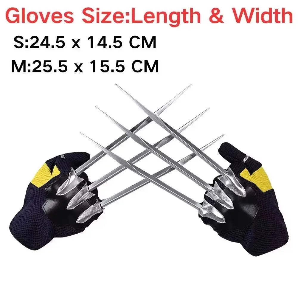 Déguisement Wolverine - Veste en Cuir Jaune et Bleue avec Griffes Métalliques