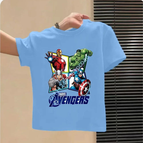 T-Shirt Enfant Avengers - Design Logo Avengers Bleu