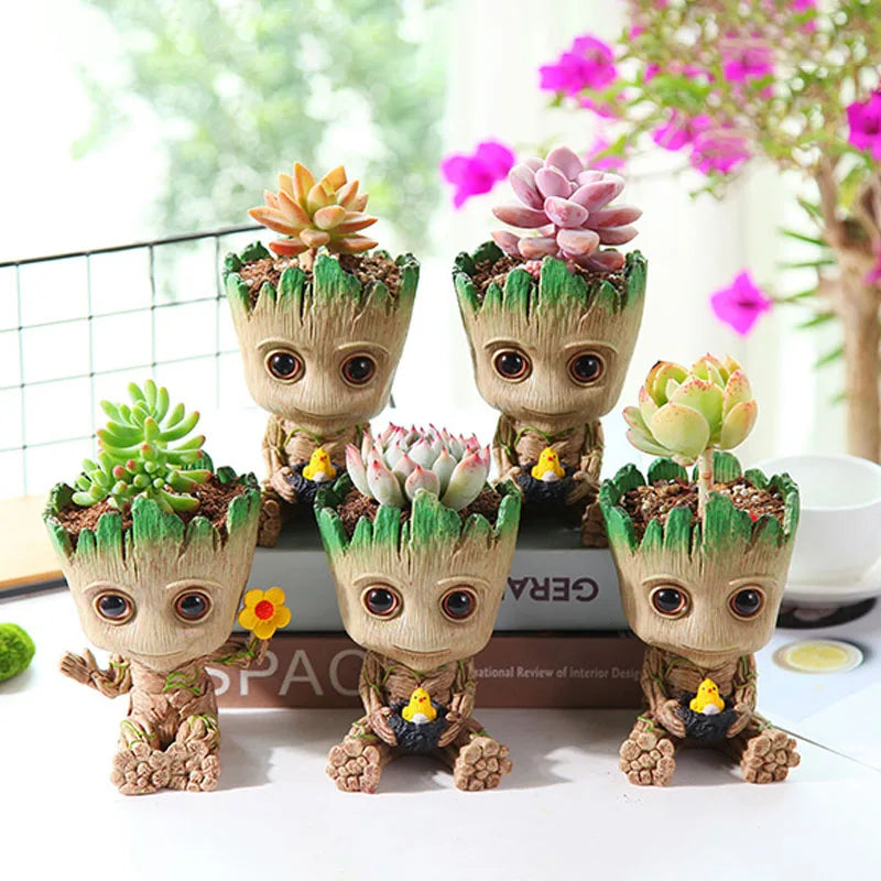 Pot à Plantes Baby Groot - Porte-Crayons Multi-Poses Rangement