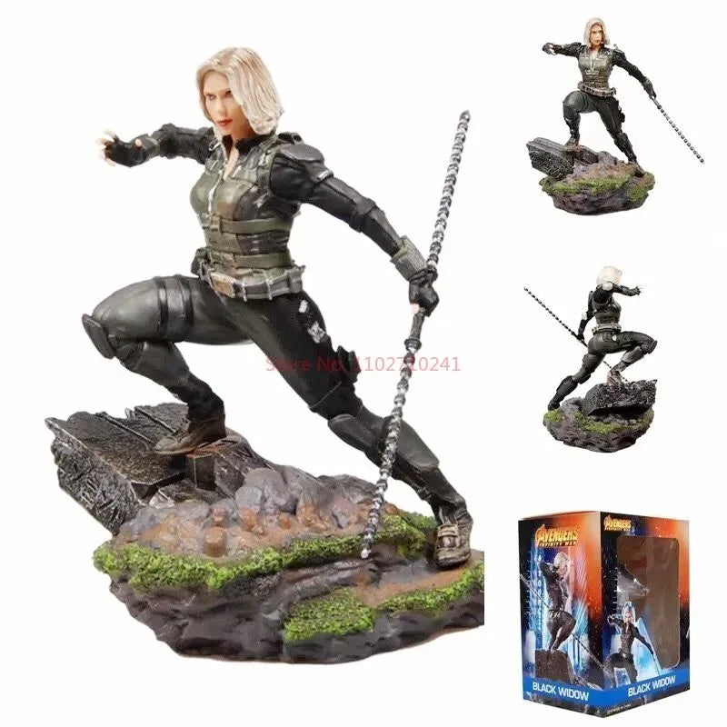 Figurine Avengers Black Widow - Combinaison Tactique Fouet